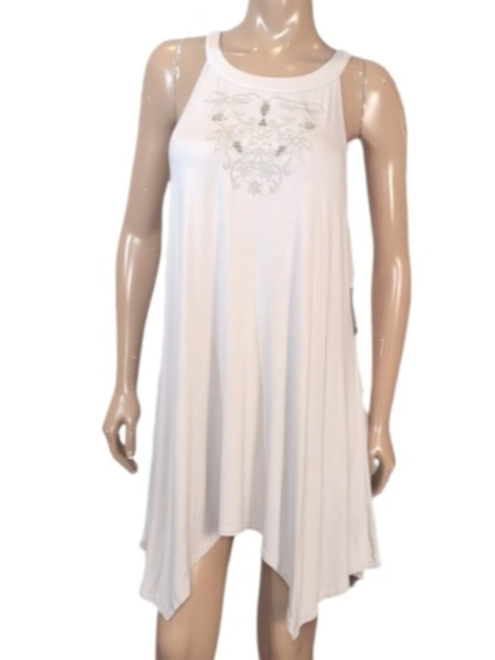 💠New Torrid Grey Sleeveless Embroidered Super Soft Halter Top Womens Size 2X